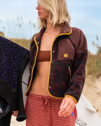 A/Div Popoyo Snap-Up-Sherpa-Fleecejacke