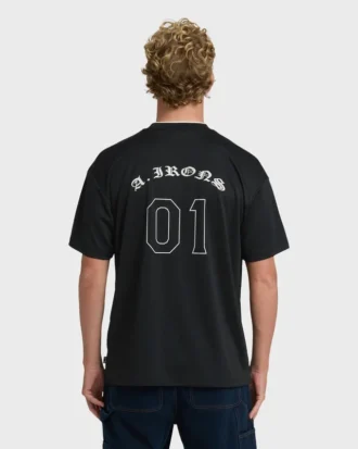 A.I. Mesh-Jersey-T-Shirt mit kurzen Ärmeln