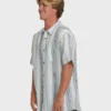 All Day Stripe Kurzarm-Hemd aus Wolle All Day Stripe Kurzarm-Hemd aus Wolle