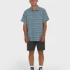All Day Stripe Kurzarm-Hemd aus Wolle All Day Stripe Kurzarm-Hemd aus Wolle