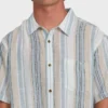 All Day Stripe Kurzarm-Hemd aus Wolle All Day Stripe Kurzarm-Hemd aus Wolle