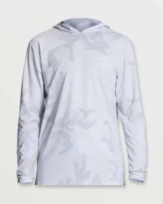 Arch Mesh Langarm-Surf-T-Shirt mit Kapuze