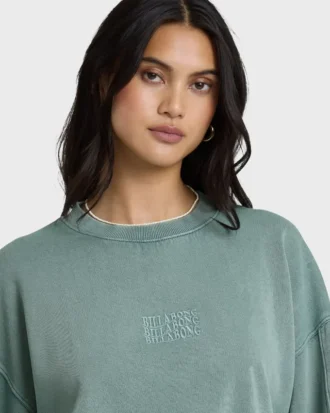 Ausgebleichtes Kendal-Sweatshirt mit Rundhalsausschnitt