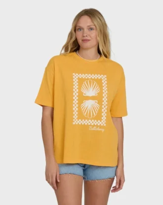 Balance of Waves Kurzarm-Strick-T-Shirt
