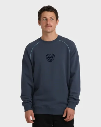 Bio-Fleece-Sweatshirt mit Rundhalsausschnitt