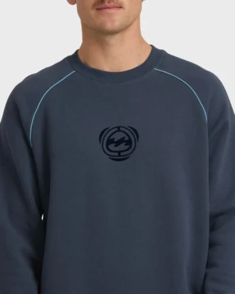 Bio-Fleece-Sweatshirt mit Rundhalsausschnitt