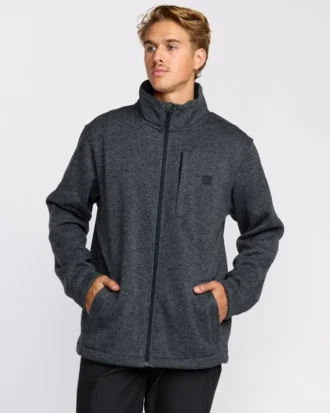 Boundary Sweatshirt mit Stehkragen und Reißverschluss