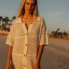 Cool Down Kurzarm-Pullover & Strickjacke