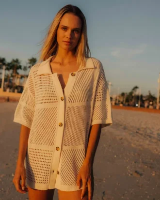 Cool Down Kurzarm-Pullover & Strickjacke