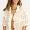 Cool Down Kurzarm-Pullover & Strickjacke