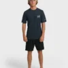 Crayon Wave Loose Fit Kurzarm-Surf-T-Shirt mit Shorts