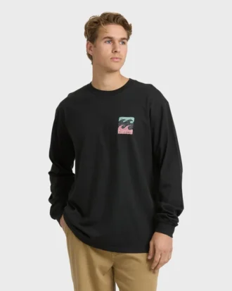 Crayon Wave Regular Langarm-T-Shirt