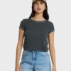 Daily T Kurzarm-Strick-T-Shirt