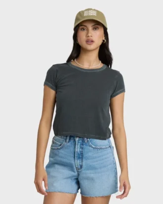 Daily T Kurzarm-Strick-T-Shirt