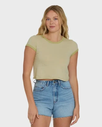 Daily Tee Yd Kurzarm-Strick-T-Shirt