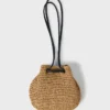 Date Palm Crossbody Mini-Strohtasche