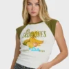 Des Tropic Kurzarm-Raglan-Oberteil mit Shorts