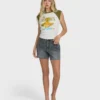 Des Tropic Kurzarm-Raglan-Oberteil mit Shorts