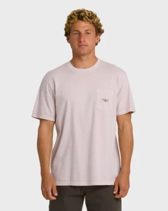 Essential Pocket Wave Washed Premium Kurzarm-Shorts-T-Shirt