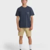 Essential Pocket Wave Washed Premium Kurzarm-Shorts-T-Shirt