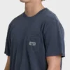 Essential Pocket Wave Washed Premium Kurzarm-Shorts-T-Shirt