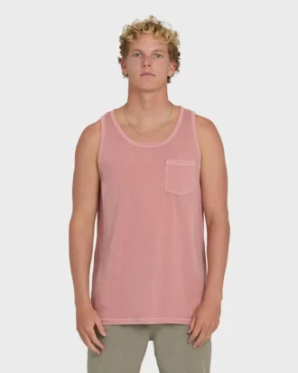 Essential Pocket Wave Washed Premium Tank Top