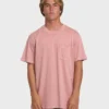 Essential Wave Washed Premium-Shorts-T-Shirt mit kurzen Ärmeln und Tasche