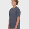 Essential Wave Washed Premium-Shorts-T-Shirt mit kurzen Ärmeln und Tasche