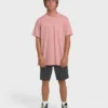 Essential Wave Washed Premium-Shorts-T-Shirt mit kurzen Ärmeln und Tasche