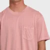 Essential Wave Washed Premium-Shorts-T-Shirt mit kurzen Ärmeln und Tasche
