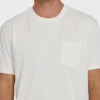 Essential Wave Washed Premium-Shorts-T-Shirt mit kurzen Ärmeln und Tasche