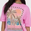 Feel the Heat Kurzarm-Strick-T-Shirt