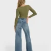 Free Fall Denim-Hose mit hoher Taille und ausgestelltem Bein