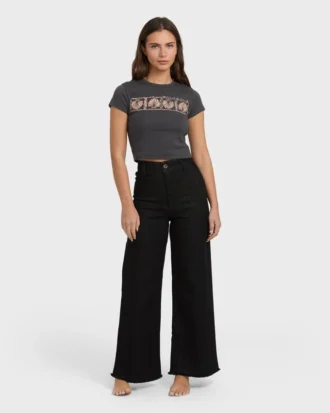 Free Fall Hose mit hoher Taille