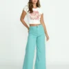 Free Fall Twillhose mit hoher Taille Free Fall Twillhose mit hoher Taille