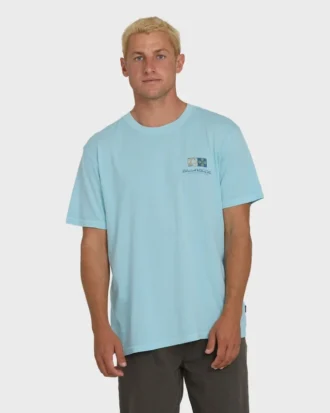 Glyph Wave Washed Premium-Baumwoll-T-Shirt mit kurzen Ärmeln