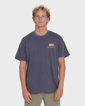 Glyph Wave Washed Premium-Baumwoll-T-Shirt mit kurzen Ärmeln