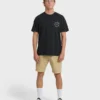 Hollow Diamond Wave Washed Premium-Shorts mit kurzen Ärmeln