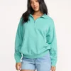 Hula Sweatshirt mit halbem Reißverschluss