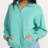 Hula Sweatshirt mit halbem Reißverschluss