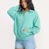 Hula Sweatshirt mit halbem Reißverschluss