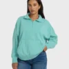 Hula Sweatshirt mit halbem Reißverschluss