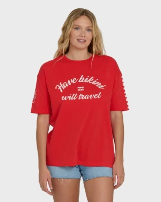 I Will Travel Kurzarm-Strick-T-Shirt