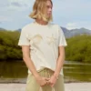 „In Front of Me“ Kurzarm-Strick-T-Shirt