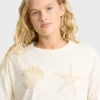 „In Front of Me“ Kurzarm-Strick-T-Shirt