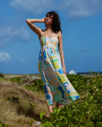 Island Life Midi-Kleid