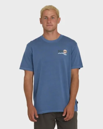 Loner Wave Washed Premium Kurzarm-Strick-Shorts-T-Shirt