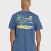Loner Wave Washed Premium Kurzarm-Strick-Shorts-T-Shirt