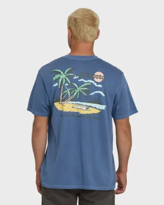 Loner Wave Washed Premium Kurzarm-Strick-Shorts-T-Shirt