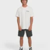 Loner Wave Washed Premium Kurzarm-Strick-Shorts-T-Shirt
